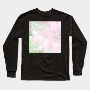 Delicate textured mandala in pink and green Long Sleeve T-Shirt